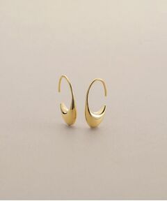 COCOSHNIK / ココシュニック ピアス・イヤリング | K18中空オーバルシェイプ フックピアス大