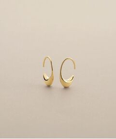 COCOSHNIK / ココシュニック ピアス・イヤリング | K18中空オーバルシェイプ フックピアス小