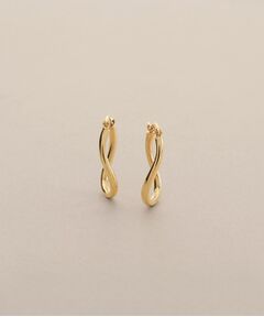 COCOSHNIK / ココシュニック ピアス・イヤリング | K18中空カーブオーバル フープピアス