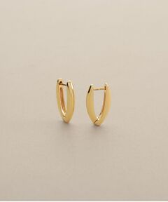 COCOSHNIK / ココシュニック ピアス・イヤリング | K10甲丸Vライン 中折れピアス