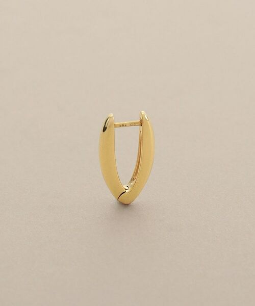 COCOSHNIK / ココシュニック ピアス・イヤリング | K10甲丸Vライン 中折れピアス | 詳細2