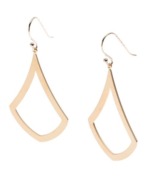 COCOSHNIK ONKITSCH / ココシュニックオンキッチュ ピアス・イヤリング | ベーシックイチョウ形 フックピアス (K10フック) | 詳細1