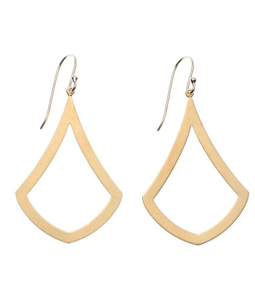 COCOSHNIK ONKITSCH / ココシュニックオンキッチュ ピアス・イヤリング | ベーシックイチョウ形 フックピアス (K10フック) | 詳細2