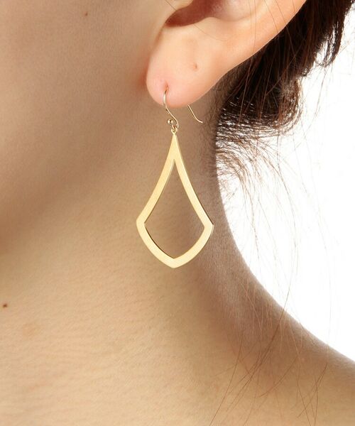 COCOSHNIK ONKITSCH / ココシュニックオンキッチュ ピアス・イヤリング | ベーシックイチョウ形 フックピアス (K10フック) | 詳細5