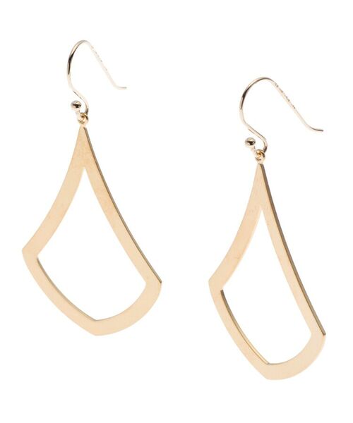 COCOSHNIK ONKITSCH / ココシュニックオンキッチュ ピアス・イヤリング | ベーシックイチョウ形 フックピアス (K10フック)（ゴールド系(500)）