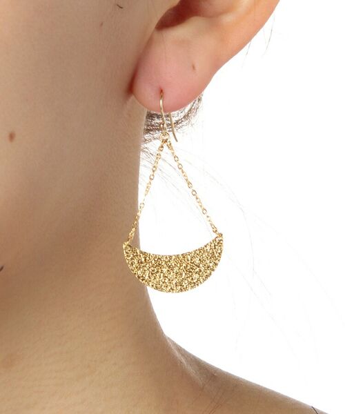 COCOSHNIK ONKITSCH / ココシュニックオンキッチュ ピアス・イヤリング | テクスチャープレート フックピアス (K10フック) | 詳細4