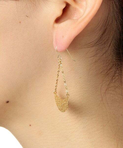 COCOSHNIK ONKITSCH / ココシュニックオンキッチュ ピアス・イヤリング | テクスチャープレート フックピアス (K10フック) | 詳細5