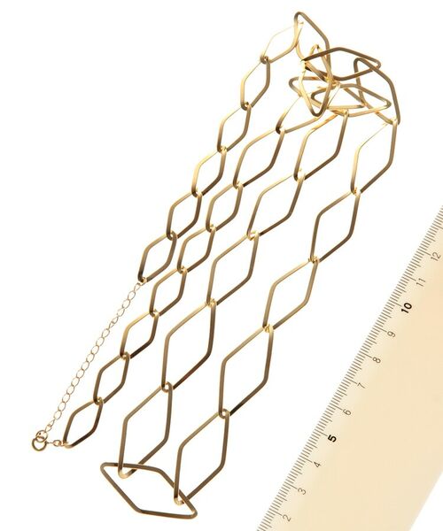 COCOSHNIK ONKITSCH / ココシュニックオンキッチュ ネックレス・ペンダント・チョーカー | グラデーションチェーン菱形 ロングネックレス | 詳細6