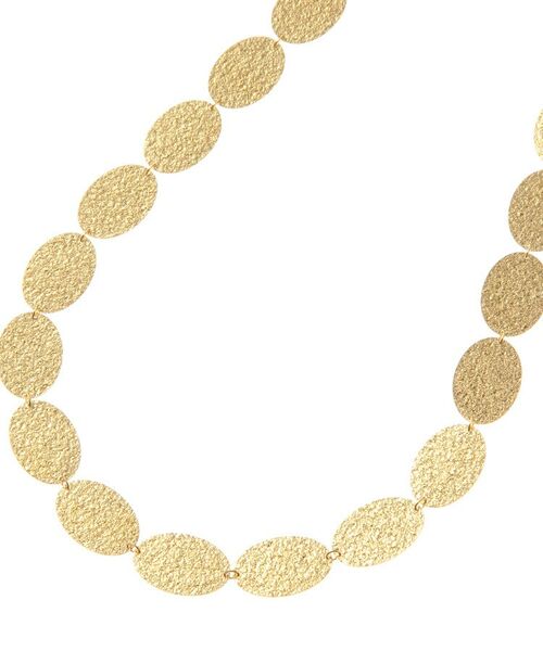 COCOSHNIK ONKITSCH / ココシュニックオンキッチュ ネックレス・ペンダント・チョーカー | テクスチャープレートオーバル連続 ネックレス | 詳細1