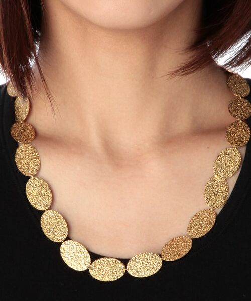 COCOSHNIK ONKITSCH / ココシュニックオンキッチュ ネックレス・ペンダント・チョーカー | テクスチャープレートオーバル連続 ネックレス | 詳細4