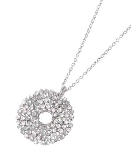 COCOSHNIK ONKITSCH / ココシュニックオンキッチュ ネックレス・ペンダント・チョーカー | カットビーズ サークルネックレス小(ロジウムコーティング) | 詳細2