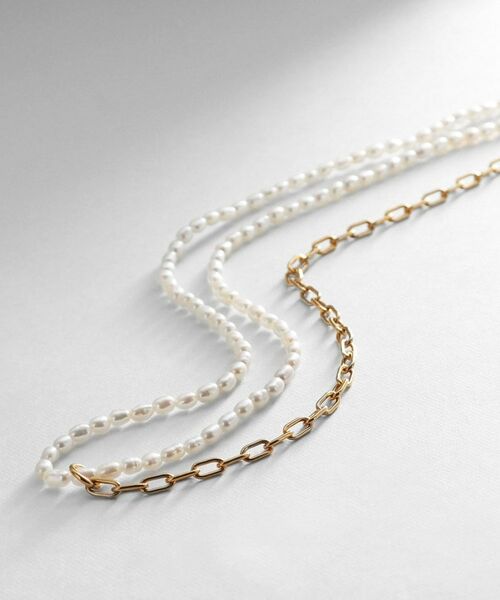 COCOSHNIK ONKITSCH / ココシュニックオンキッチュ ネックレス・ペンダント・チョーカー | シルバー バロックパール ハーフチェーン ネックレス GP | 詳細1