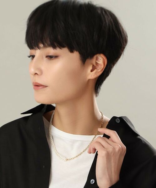 COCOSHNIK ONKITSCH / ココシュニックオンキッチュ ネックレス・ペンダント・チョーカー | シルバー バロックパール ハーフチェーン ネックレス GP | 詳細12