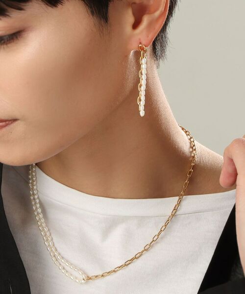 COCOSHNIK ONKITSCH / ココシュニックオンキッチュ ネックレス・ペンダント・チョーカー | シルバー バロックパール ハーフチェーン ネックレス GP | 詳細13