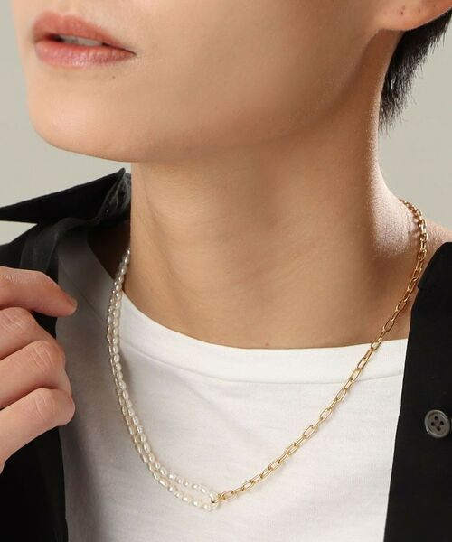 COCOSHNIK ONKITSCH / ココシュニックオンキッチュ ネックレス・ペンダント・チョーカー | シルバー バロックパール ハーフチェーン ネックレス GP | 詳細14