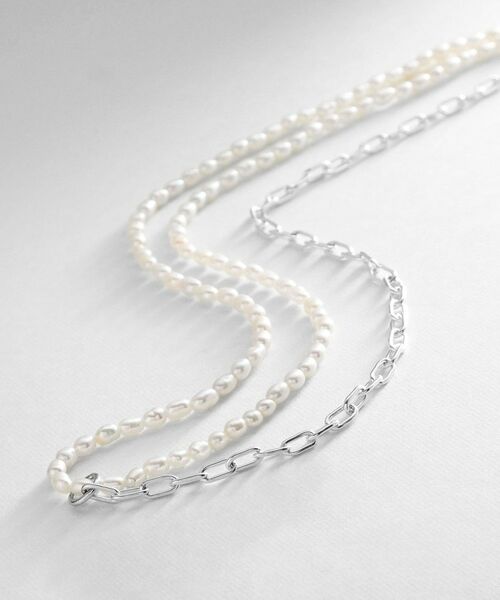 COCOSHNIK ONKITSCH / ココシュニックオンキッチュ ネックレス・ペンダント・チョーカー | シルバー バロックパール ハーフチェーン ネックレス | 詳細1