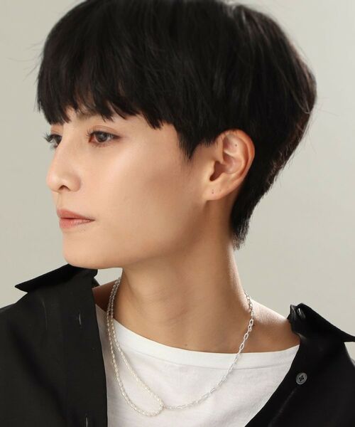 COCOSHNIK ONKITSCH / ココシュニックオンキッチュ ネックレス・ペンダント・チョーカー | シルバー バロックパール ハーフチェーン ネックレス | 詳細11