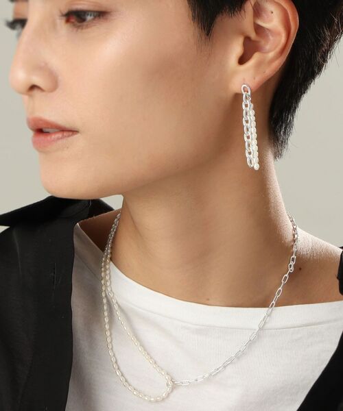 COCOSHNIK ONKITSCH / ココシュニックオンキッチュ ネックレス・ペンダント・チョーカー | シルバー バロックパール ハーフチェーン ネックレス | 詳細13