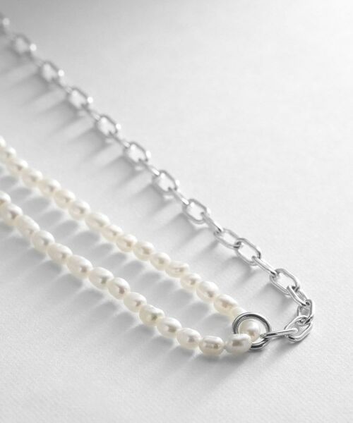 COCOSHNIK ONKITSCH / ココシュニックオンキッチュ ネックレス・ペンダント・チョーカー | シルバー バロックパール ハーフチェーン ネックレス | 詳細2