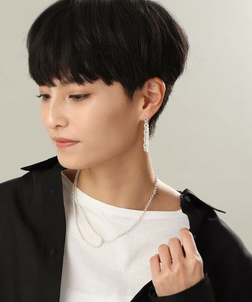 COCOSHNIK ONKITSCH / ココシュニックオンキッチュ ネックレス・ペンダント・チョーカー | シルバー バロックパール ハーフチェーン ネックレス | 詳細6