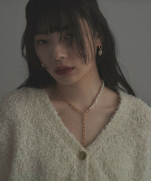 COCOSHNIK ONKITSCH / ココシュニックオンキッチュ ネックレス・ペンダント・チョーカー | シルバー バロックパール チェーンミックス ネックレス GP | 詳細10