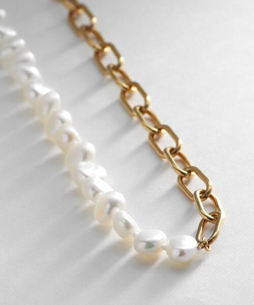 COCOSHNIK ONKITSCH / ココシュニックオンキッチュ ネックレス・ペンダント・チョーカー | シルバー バロックパール チェーンミックス ネックレス GP | 詳細2