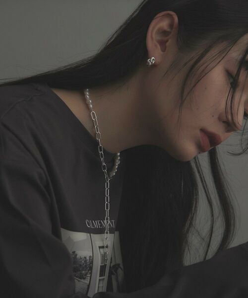 COCOSHNIK ONKITSCH / ココシュニックオンキッチュ ネックレス・ペンダント・チョーカー | シルバー バロックパール チェーンミックス ネックレス | 詳細10