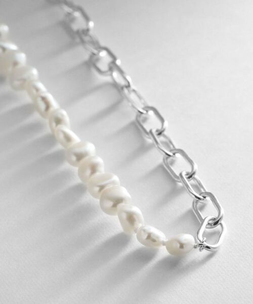 COCOSHNIK ONKITSCH / ココシュニックオンキッチュ ネックレス・ペンダント・チョーカー | シルバー バロックパール チェーンミックス ネックレス | 詳細2