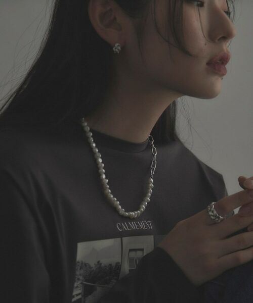 COCOSHNIK ONKITSCH / ココシュニックオンキッチュ ネックレス・ペンダント・チョーカー | シルバー バロックパール チェーンミックス ネックレス | 詳細7