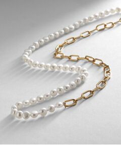 COCOSHNIK ONKITSCH / ココシュニックオンキッチュ ネックレス・ペンダント・チョーカー | シルバー バロックパール ２Wayチェーンミックス ネックレス GP