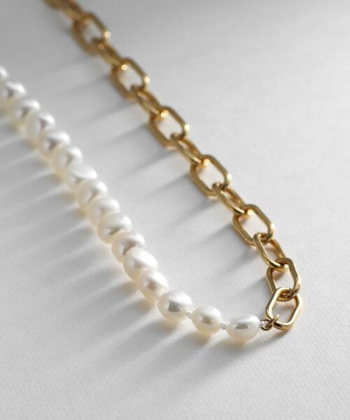 COCOSHNIK ONKITSCH / ココシュニックオンキッチュ ネックレス・ペンダント・チョーカー | シルバー バロックパール ２Wayチェーンミックス ネックレス GP | 詳細2