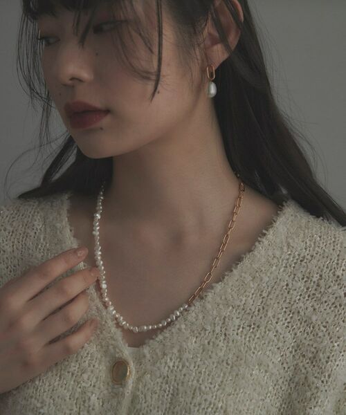 COCOSHNIK ONKITSCH / ココシュニックオンキッチュ ネックレス・ペンダント・チョーカー | シルバー バロックパール ２Wayチェーンミックス ネックレス GP | 詳細7