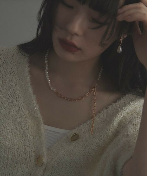 COCOSHNIK ONKITSCH / ココシュニックオンキッチュ ネックレス・ペンダント・チョーカー | シルバー バロックパール ２Wayチェーンミックス ネックレス GP | 詳細8