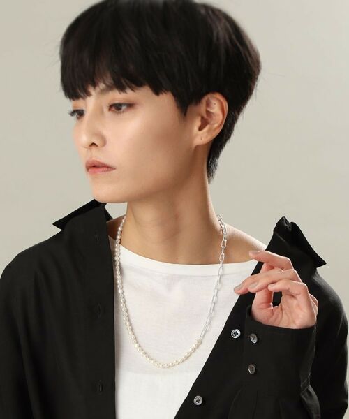 COCOSHNIK ONKITSCH / ココシュニックオンキッチュ ネックレス・ペンダント・チョーカー | シルバー バロックパール ２Wayチェーンミックス ネックレス | 詳細10