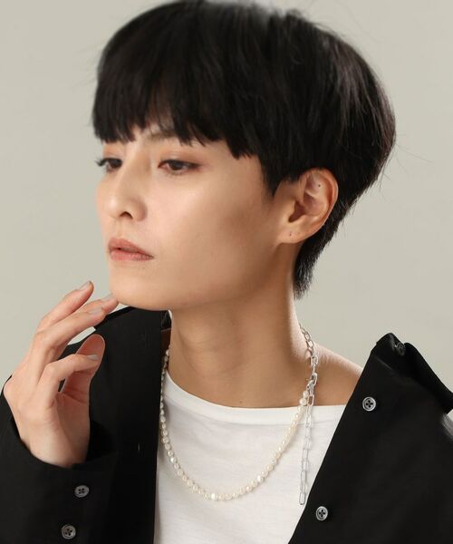 COCOSHNIK ONKITSCH / ココシュニックオンキッチュ ネックレス・ペンダント・チョーカー | シルバー バロックパール ２Wayチェーンミックス ネックレス | 詳細11
