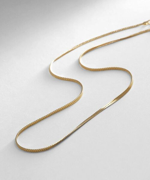 COCOSHNIK ONKITSCH / ココシュニックオンキッチュ ネックレス・ペンダント・チョーカー | シルバー デザインチェーン フラットスネークネックレスS GP | 詳細1