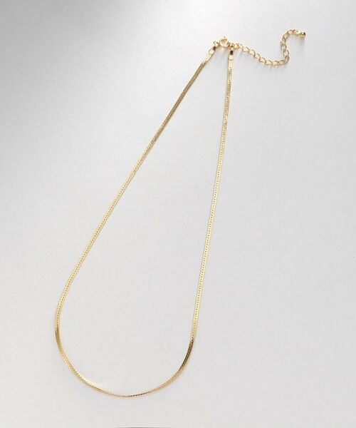 COCOSHNIK ONKITSCH / ココシュニックオンキッチュ ネックレス・ペンダント・チョーカー | シルバー デザインチェーン フラットスネークネックレスS GP | 詳細4