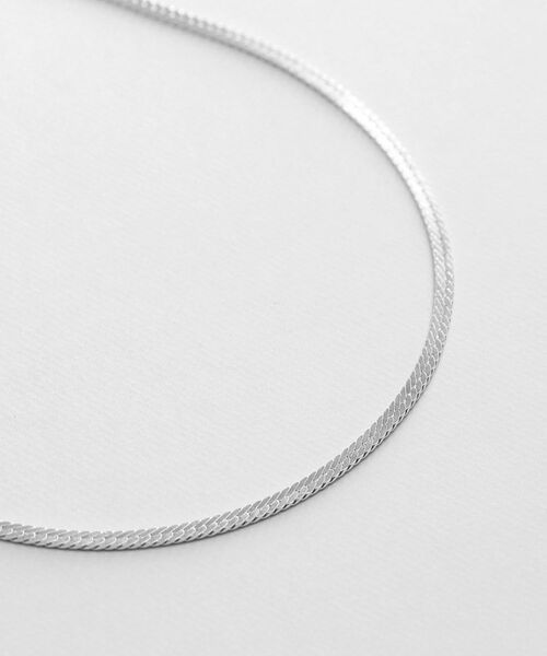 COCOSHNIK ONKITSCH / ココシュニックオンキッチュ ネックレス・ペンダント・チョーカー | シルバー デザインチェーン フラットスネークネックレスS | 詳細2