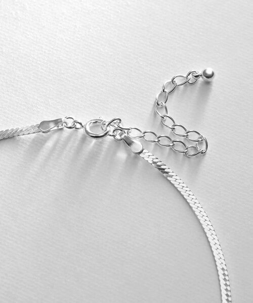 COCOSHNIK ONKITSCH / ココシュニックオンキッチュ ネックレス・ペンダント・チョーカー | シルバー デザインチェーン フラットスネークネックレスS | 詳細3