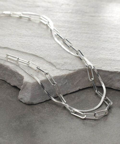 COCOSHNIK ONKITSCH / ココシュニックオンキッチュ ネックレス・ペンダント・チョーカー | シルバー デザインチェーン フラットスネークネックレスS | 詳細5