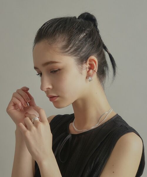 COCOSHNIK ONKITSCH / ココシュニックオンキッチュ ネックレス・ペンダント・チョーカー | シルバー デザインチェーン フラットスネークネックレスS | 詳細8