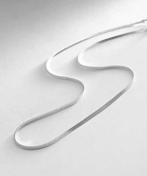 COCOSHNIK ONKITSCH / ココシュニックオンキッチュ ネックレス・ペンダント・チョーカー | シルバー デザインチェーン フラットスネークネックレスS（シルバー(600)）