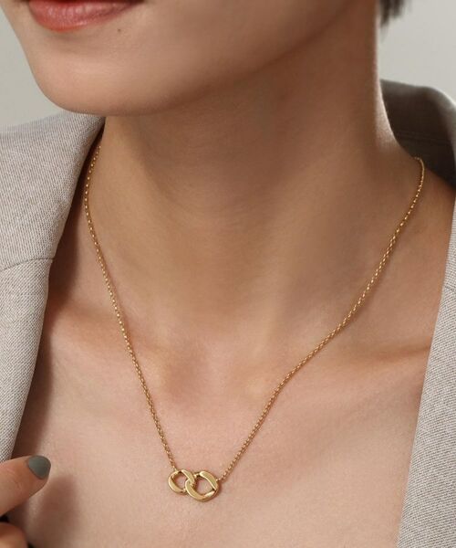 COCOSHNIK ONKITSCH / ココシュニックオンキッチュ ネックレス・ペンダント・チョーカー | シルバー カーブチェーンモチーフ ダブルネックレス GP | 詳細11