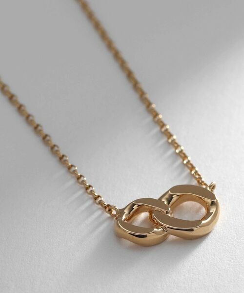 COCOSHNIK ONKITSCH / ココシュニックオンキッチュ ネックレス・ペンダント・チョーカー | シルバー カーブチェーンモチーフ ダブルネックレス GP | 詳細2