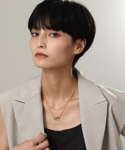 COCOSHNIK ONKITSCH / ココシュニックオンキッチュ ネックレス・ペンダント・チョーカー | シルバー カーブチェーンモチーフ ダブルネックレス GP | 詳細6