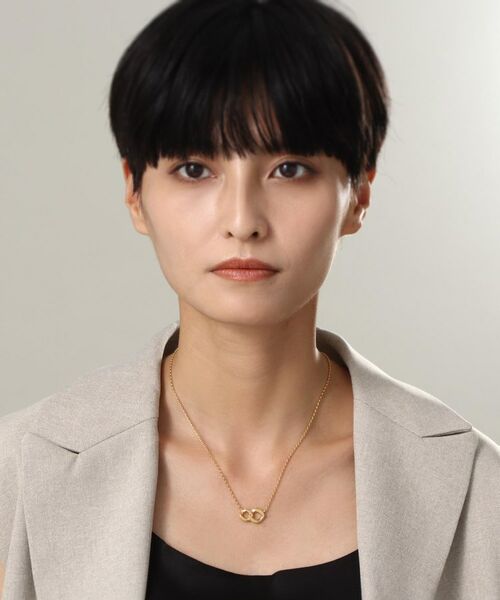 COCOSHNIK ONKITSCH / ココシュニックオンキッチュ ネックレス・ペンダント・チョーカー | シルバー カーブチェーンモチーフ ダブルネックレス GP | 詳細7