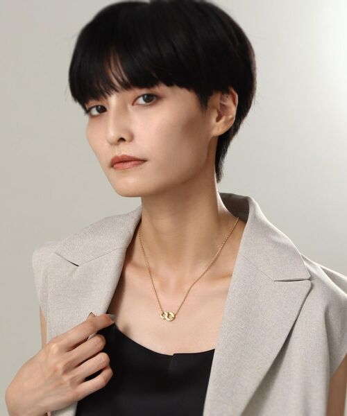 COCOSHNIK ONKITSCH / ココシュニックオンキッチュ ネックレス・ペンダント・チョーカー | シルバー カーブチェーンモチーフ ダブルネックレス GP | 詳細9