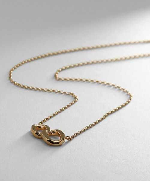 COCOSHNIK ONKITSCH / ココシュニックオンキッチュ ネックレス・ペンダント・チョーカー | シルバー カーブチェーンモチーフ ダブルネックレス GP（ゴールド(600)）