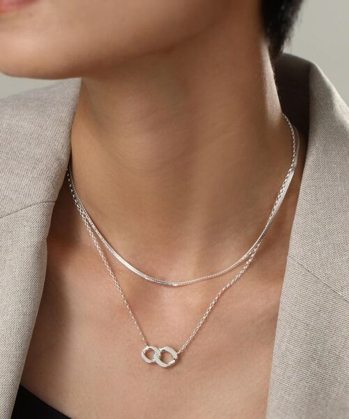 COCOSHNIK ONKITSCH / ココシュニックオンキッチュ ネックレス・ペンダント・チョーカー | シルバー カーブチェーンモチーフ ダブルネックレス | 詳細10