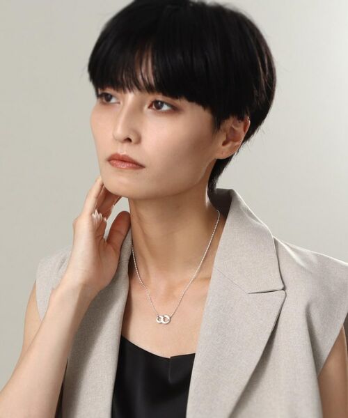 COCOSHNIK ONKITSCH / ココシュニックオンキッチュ ネックレス・ペンダント・チョーカー | シルバー カーブチェーンモチーフ ダブルネックレス | 詳細8